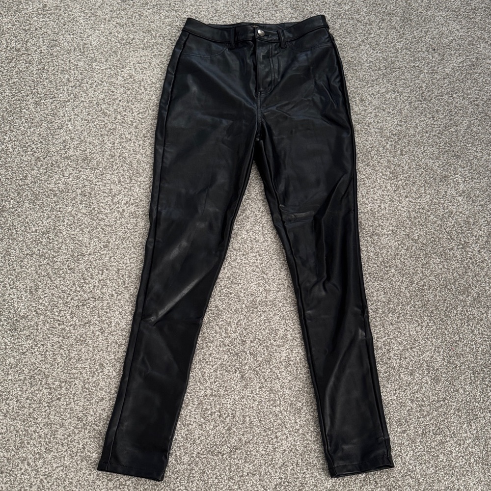 Shinestar Black Skinny Leather Pants